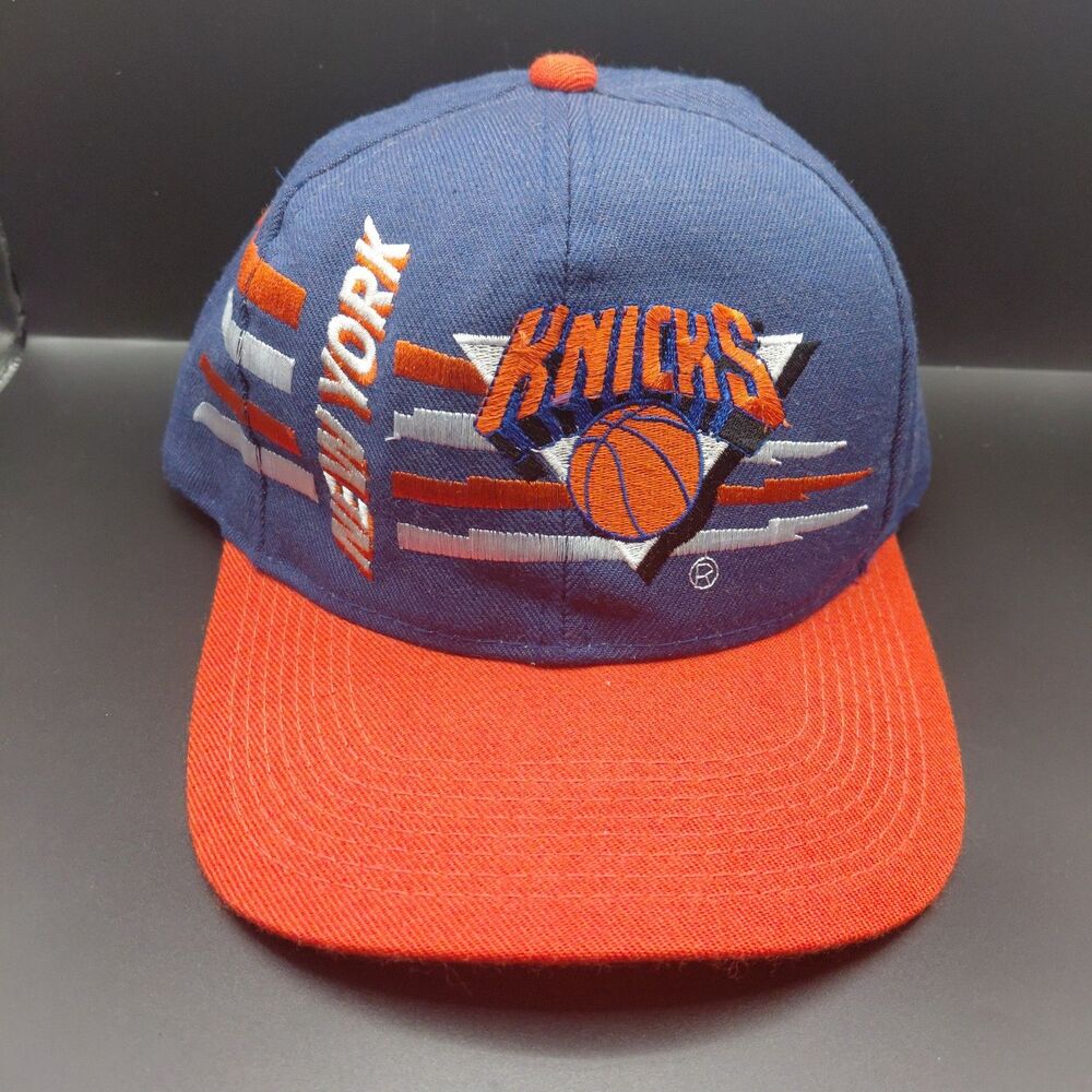 Vintage Sports Specialties Knicks Hat NBA Orange And Blue Snapback One Size